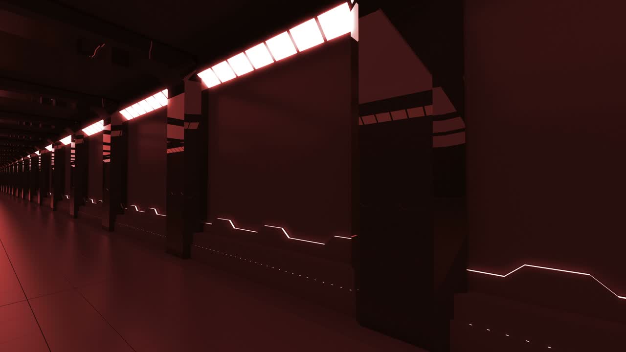 túnel de pasillo de fondo abstracto con bucle tecnológico