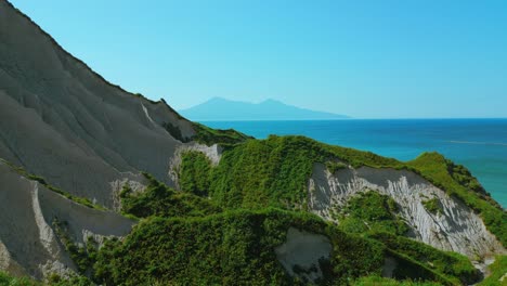 coastal landscape with hills and ocean view