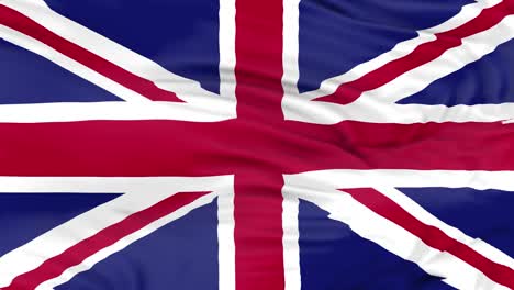 united kingdom flag is waving 3d loop animation. a 4k uk flag animated background features a high-quality