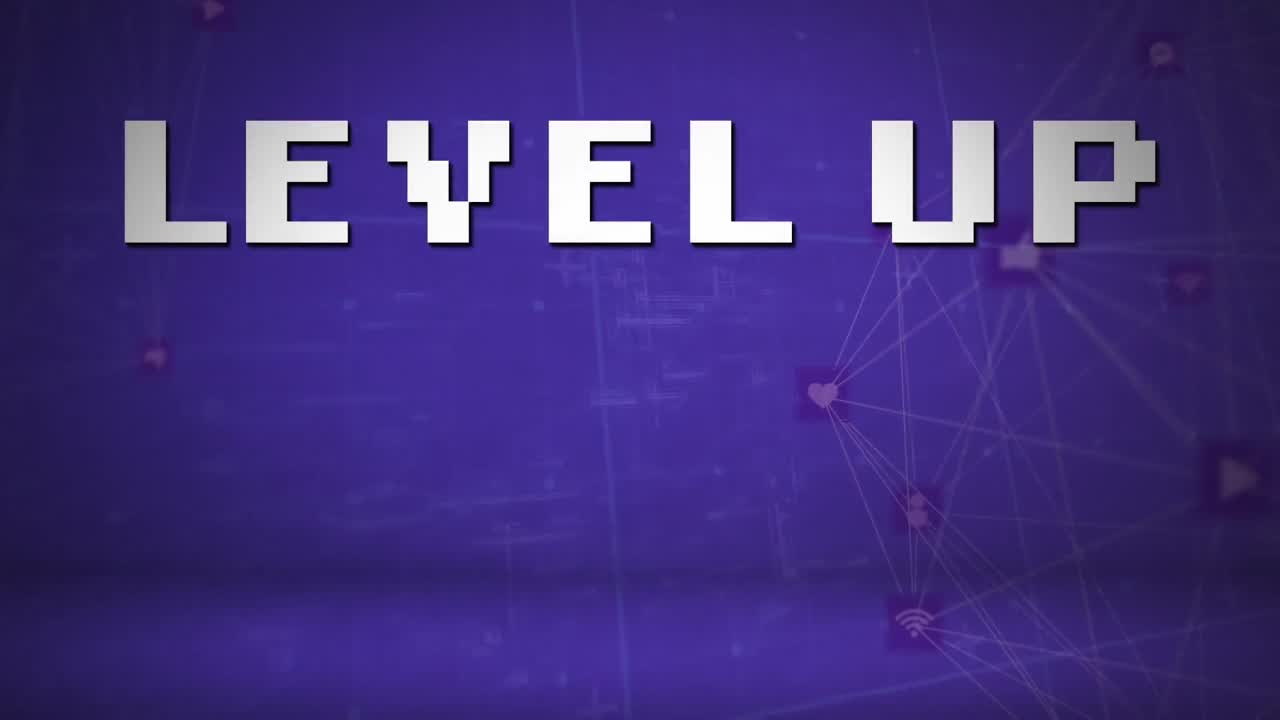 Animation of network of connections over businessman using phone network of connections