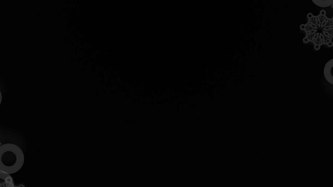 цифровая анимация снежинки над синими частицами на черном фоне