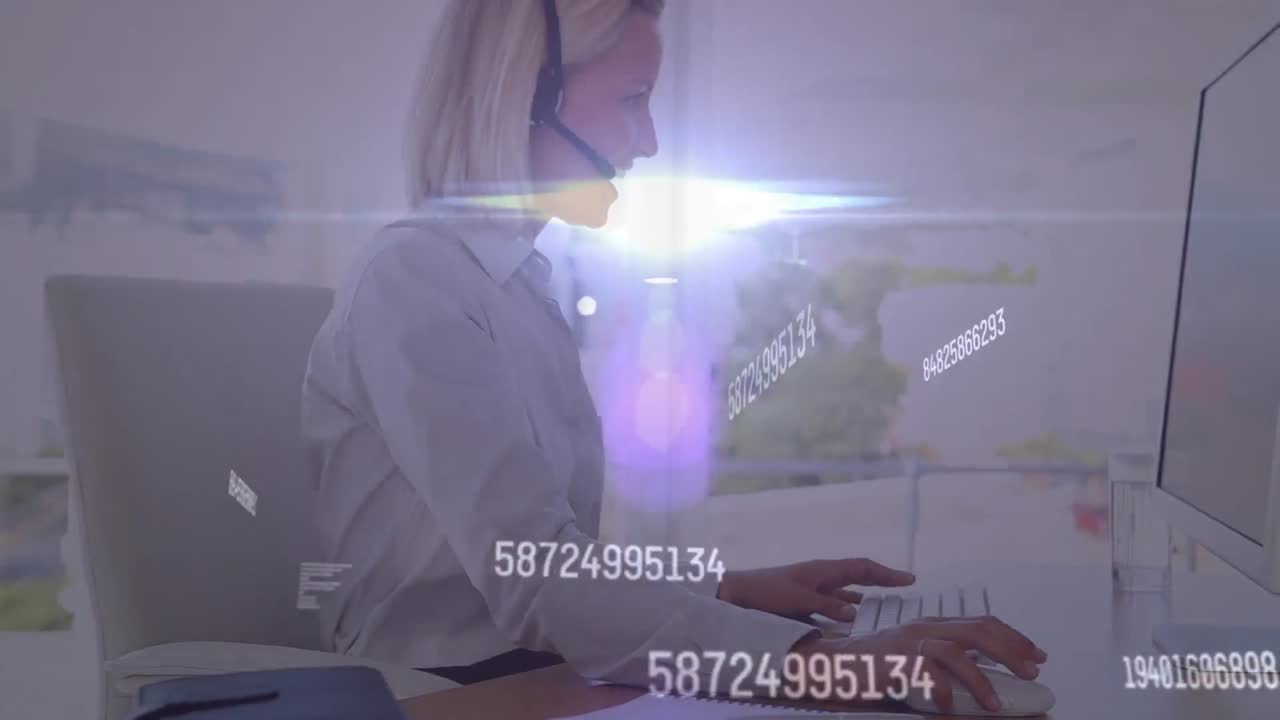 animación de la red de conexiones a través de un hombre de negocios que usa una tableta