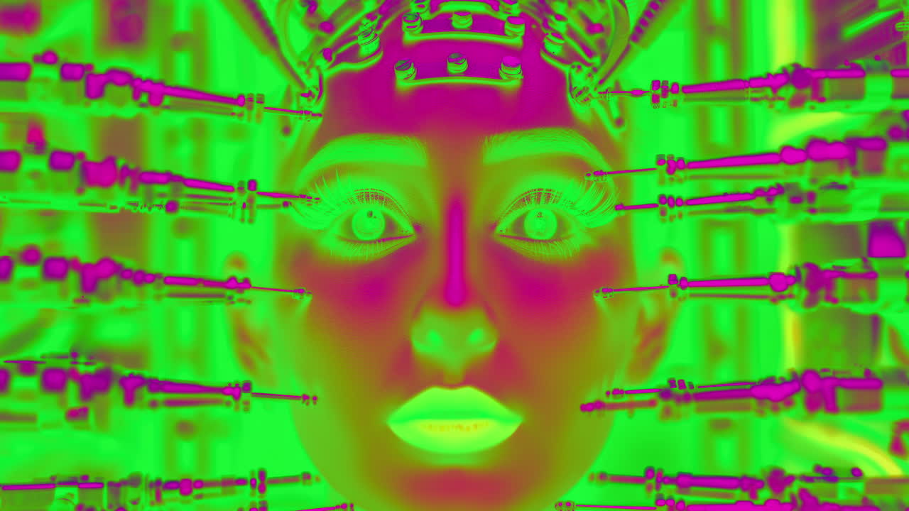 tecnología femenina con auriculares vr en hecho con ai