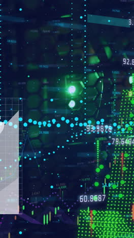 animación del procesamiento de datos en la sala de servidores
