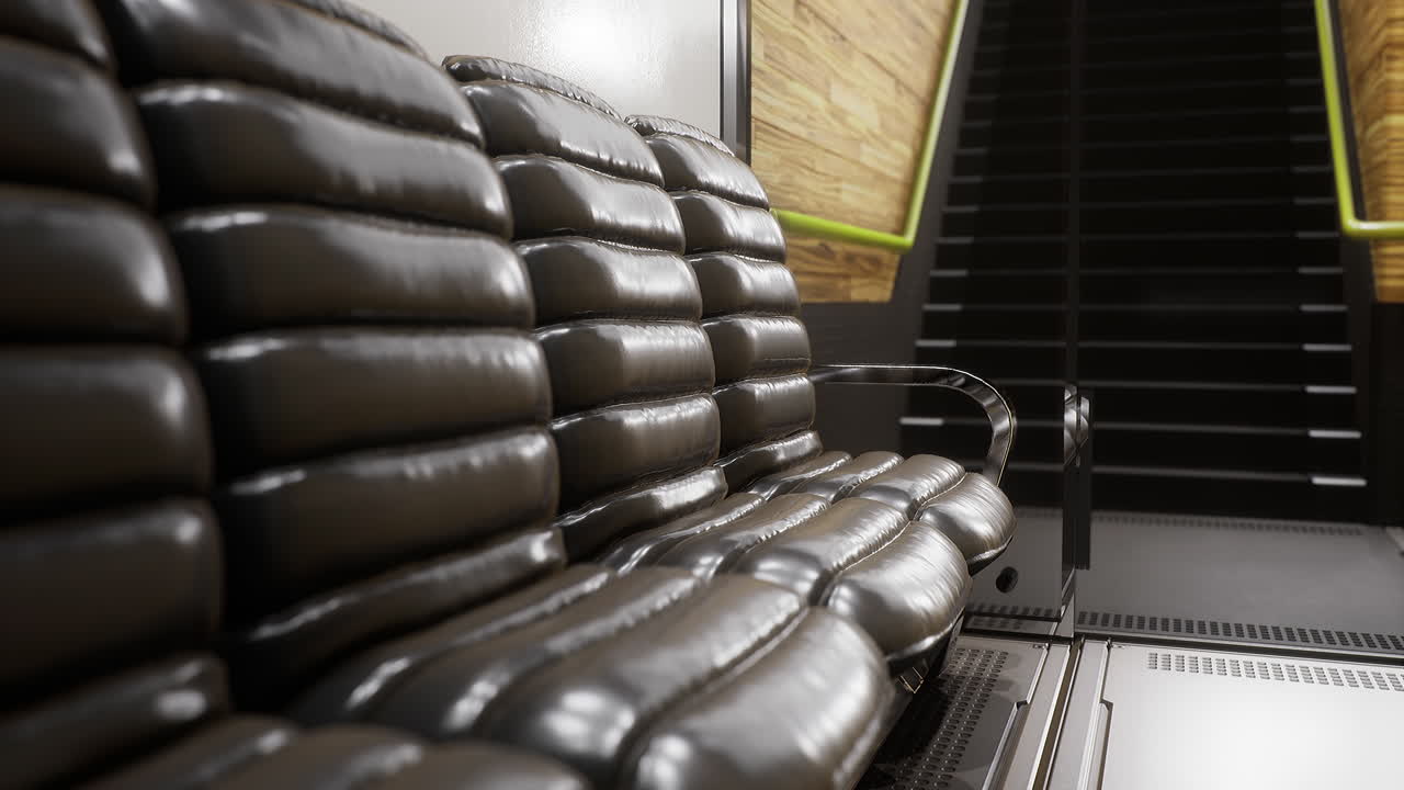 Modern Waiting Area with Escalator