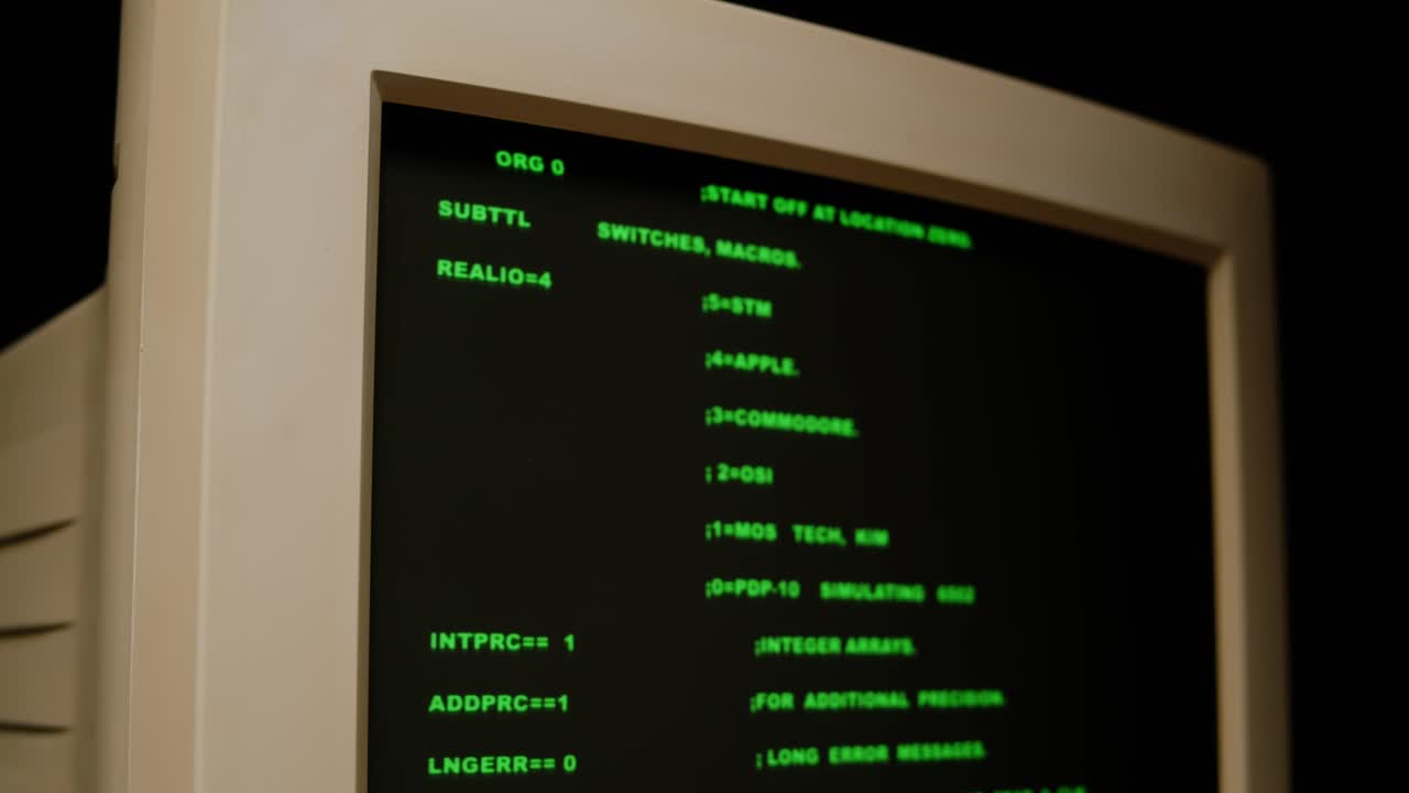 Vintage Computer Terminal Screen