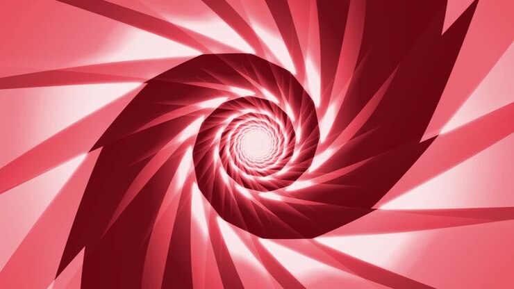 Red Spiral Tunnel Looped Hypnotic Swirl Animated Background