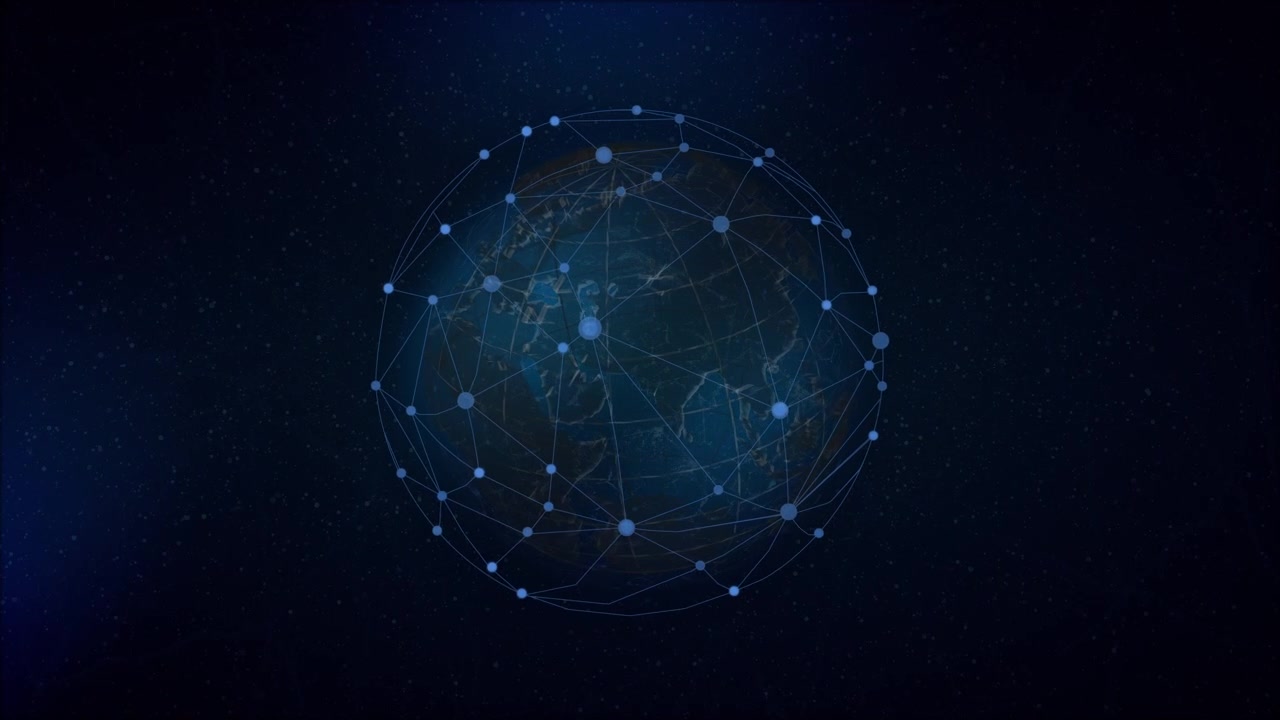 Planet Earth Graphic Loop for Green Energy and Carbon Footprint Data.