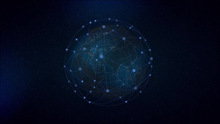 Planet Earth Graphic Loop for Green Energy and Carbon Footprint Data.