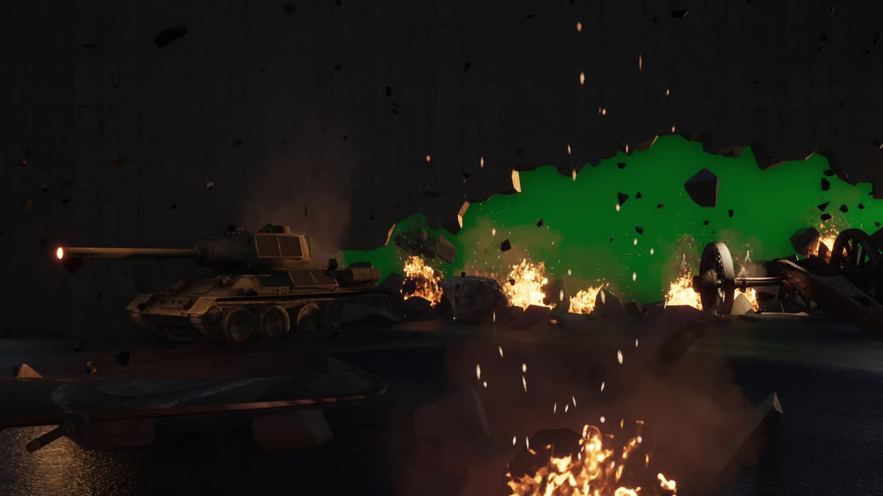 después de la guerra con fondo de pantalla verde 4k