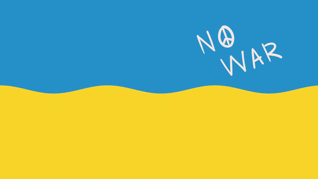 우크라이나 전쟁없는 글자 애니메이션