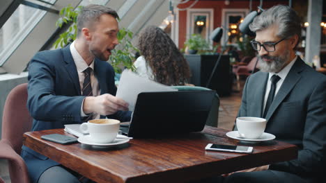 business meeting in a cafe