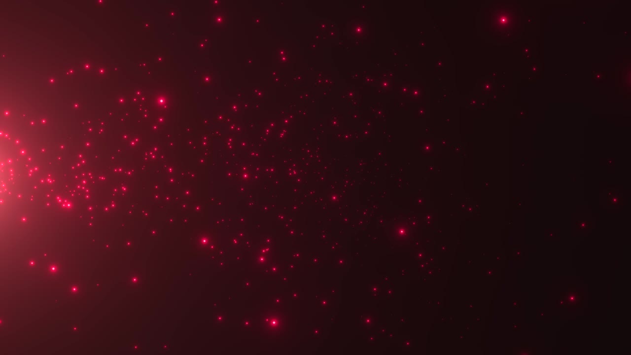 어두운 배경에 작은 은 입자와 별을 날아