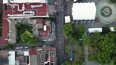 Oaxacan-culture-in-flight,-a-drone's-gaze-at-Guelaguetza-festival