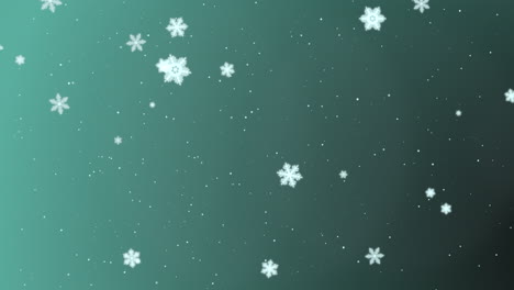 falling white snowflakes and snow on night sky