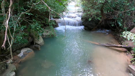 Beautiful-waterfall-and-nature-in-Erawan-national-park,-Thailand