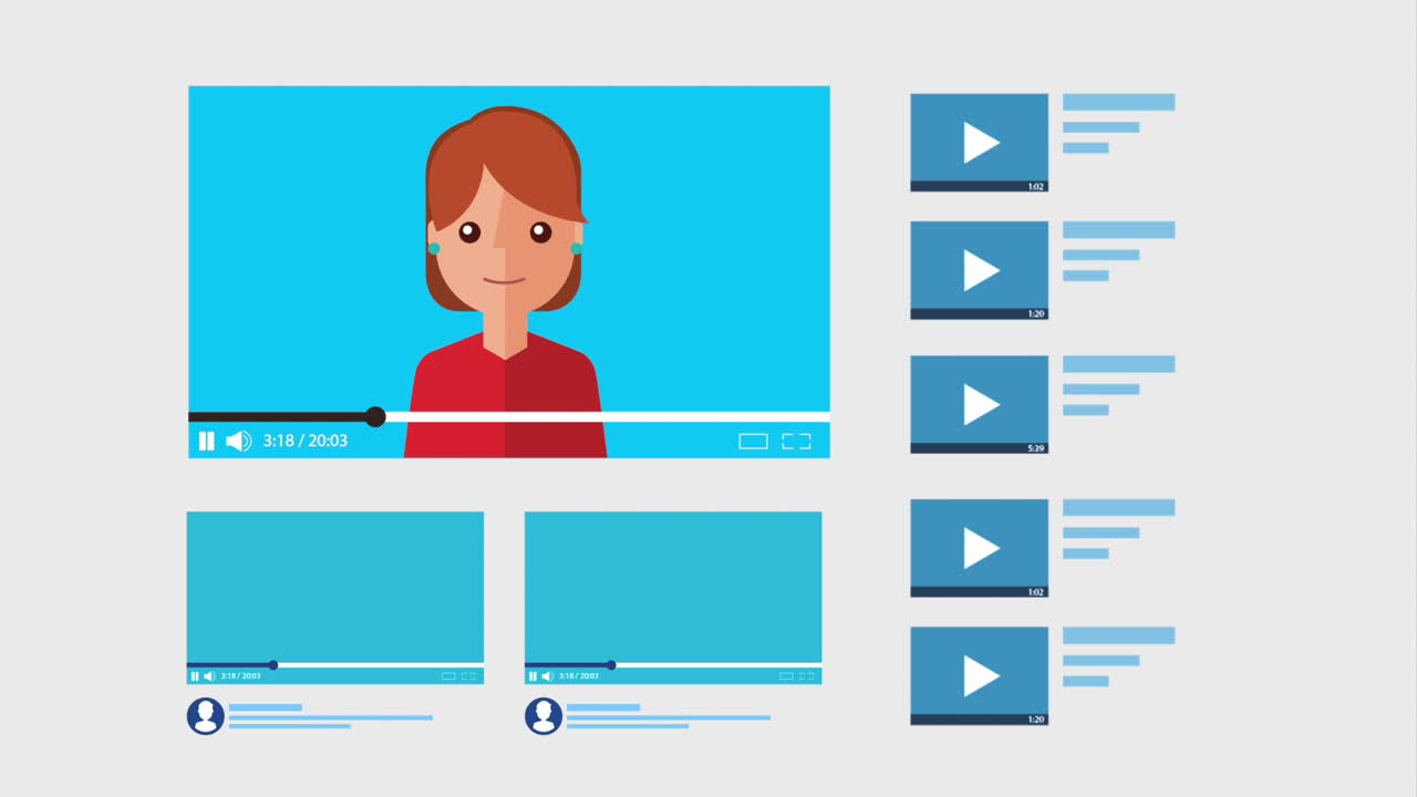 비디오 스트리머 블로거 소녀 온라인 채널