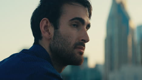 Man on a Rooftop