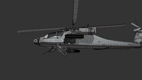 a 3d model of a helicopter for animation and game creation in the vfx or cgi industry