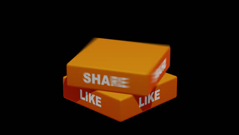 Like, Share, and Comment Cubes
