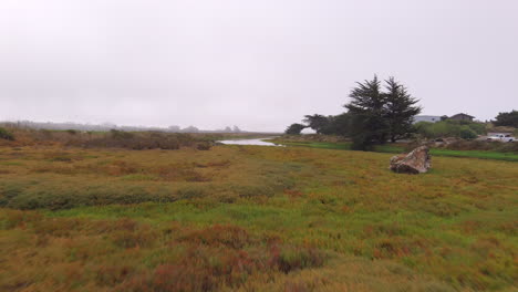 Overflight-near-river-in-Pajaro-dunes-at-high-speed