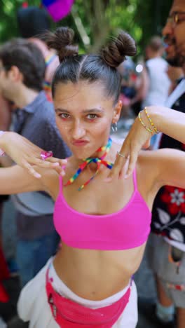 happy people at pride parade