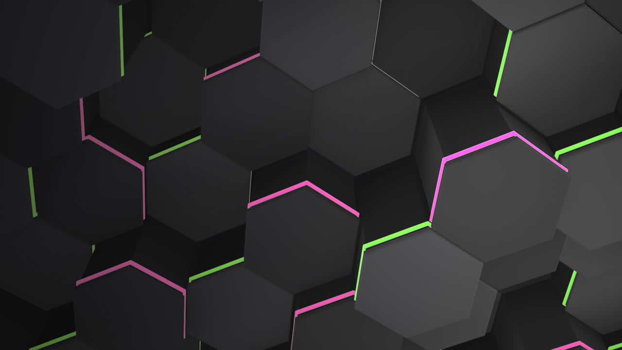 Motion dark black hex grid background 34