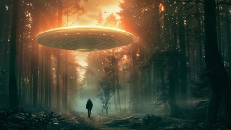 mysterious forest encounter with ufo