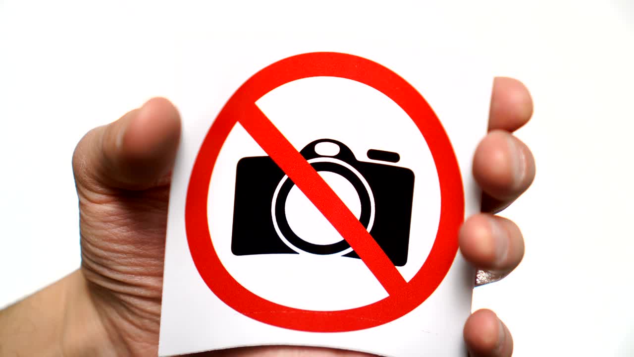 사진 촬영 표지판, 비디오 촬영 금지