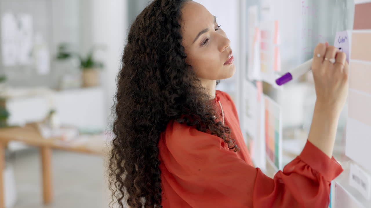 mujer pensante, escritora y de negocios