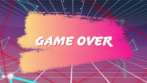 juego sobre pantalla en cuadrícula y fondo rosa y amarillo