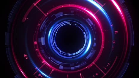 sci-fi hud element with neon lights and futuristic details.