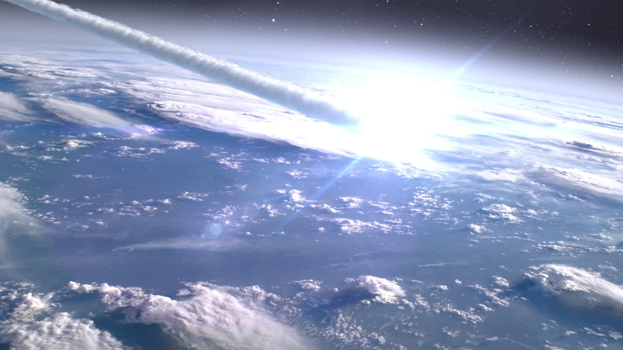 impacto de un asteroide sobre la tierra