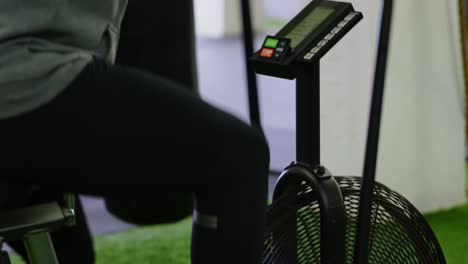 senior man using walk exercise cycle machine 4k