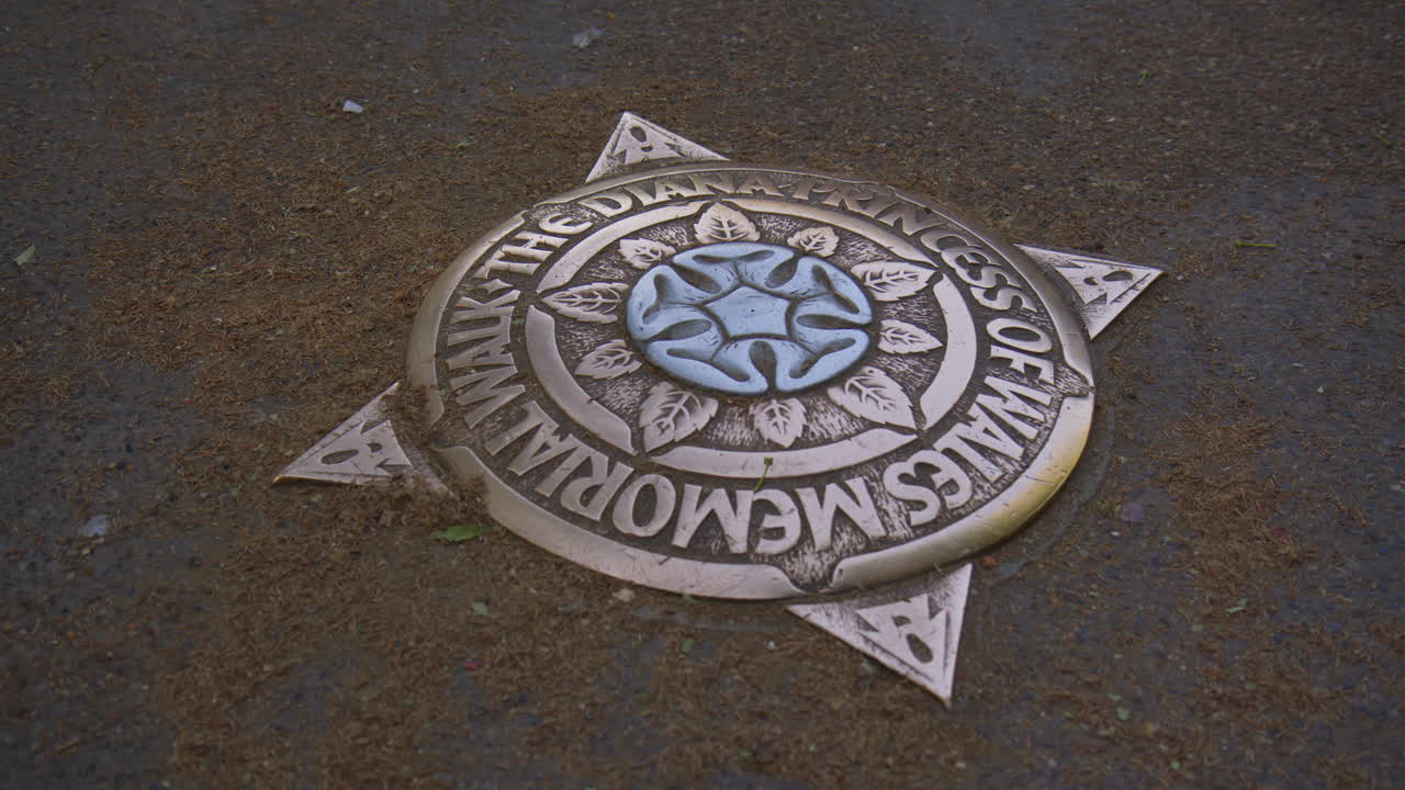 Diana, Princess of Wales Memorial Walk Marker On The Ground At St James's Park In Westminster, London