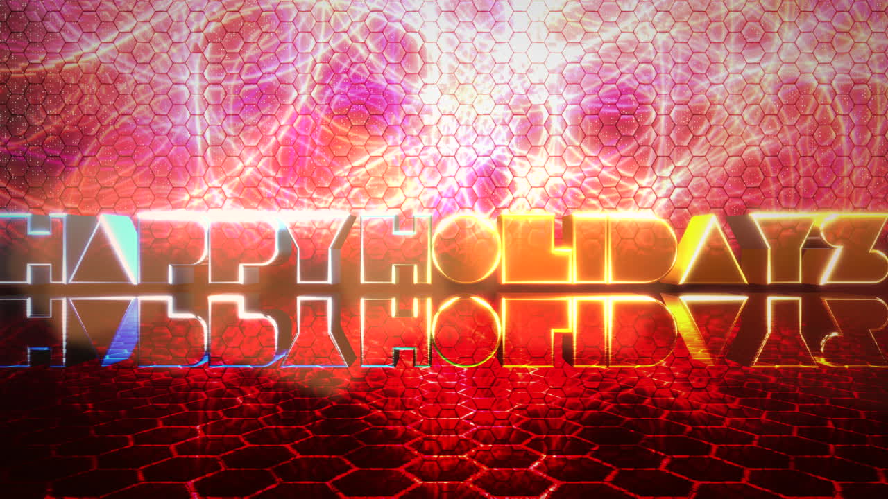 빨간색 육각형 패턴으로 무대에서 즐거운 휴일 보내세요