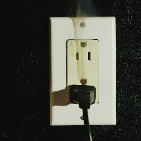 the beginning of the fire in an american type socket