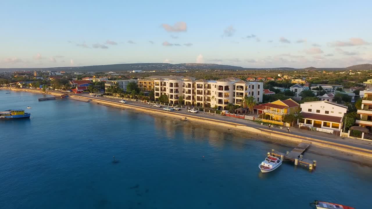 네덜란드 카리브해 보네르 섬의 크랄렌데이크 마을