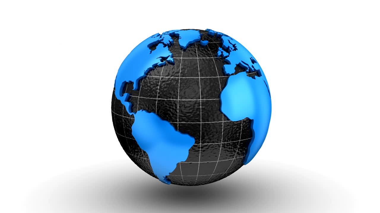 el mapa del mundo se convierte en un globo