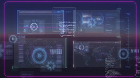 Animation-of-data-processing-on-black-background