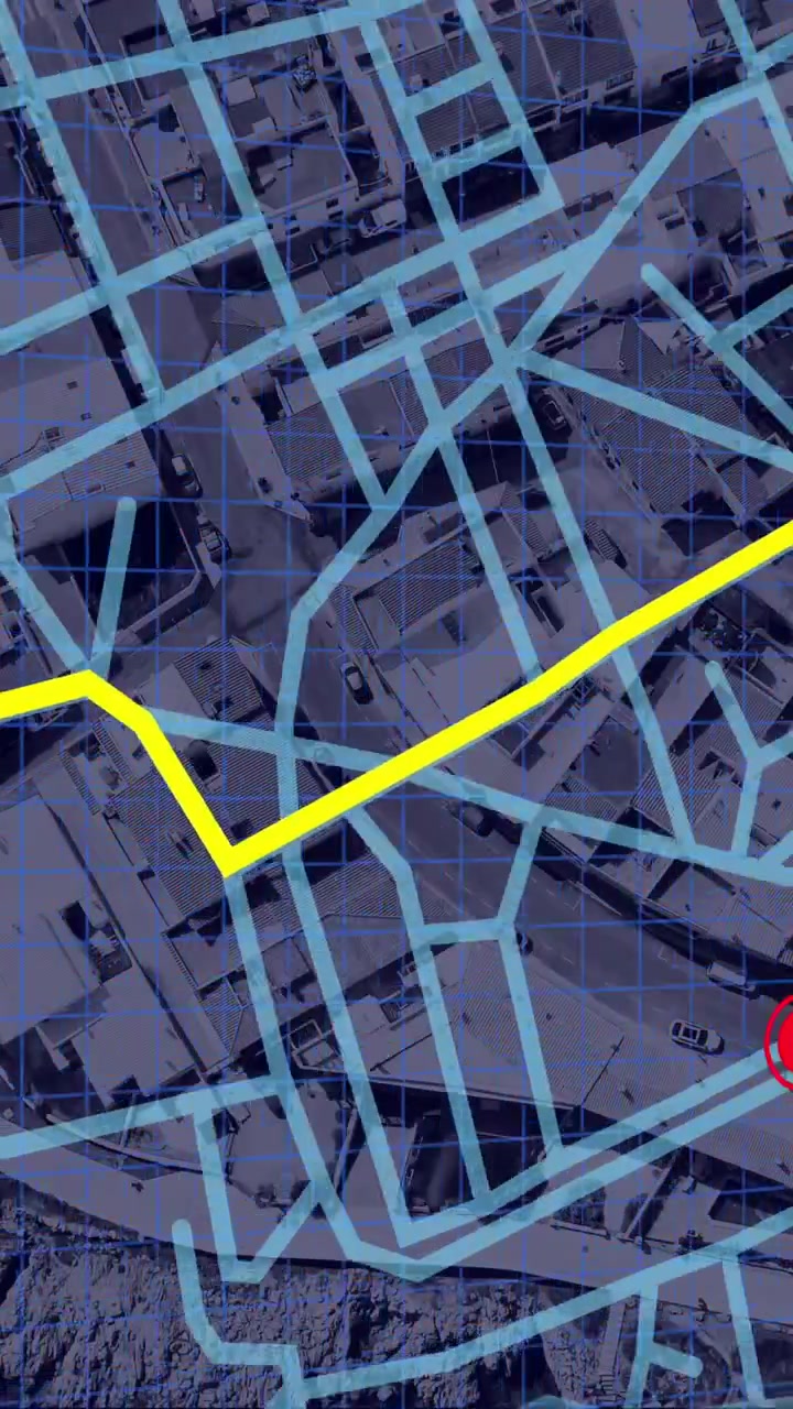 Animation of cityscape and connections