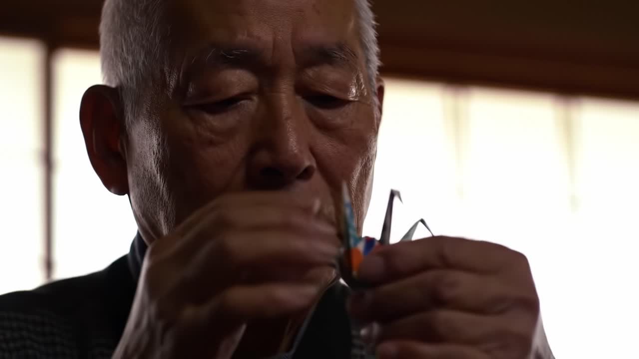 An Elderly Man Engaged in Intricate Craftsmanship, Focusing on Delicate Details While Assembling a Small Object with Care and Precision