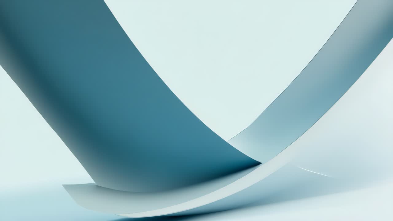 Abstract video background with smooth, flowing curves in soft blue tones