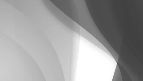 animation of grey waving layers with copy space on white background