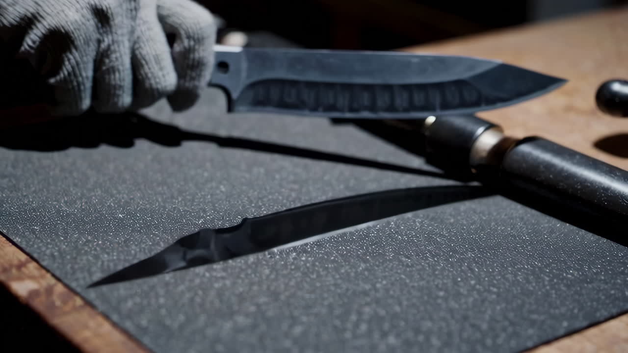 proceso de afilado de cuchillos