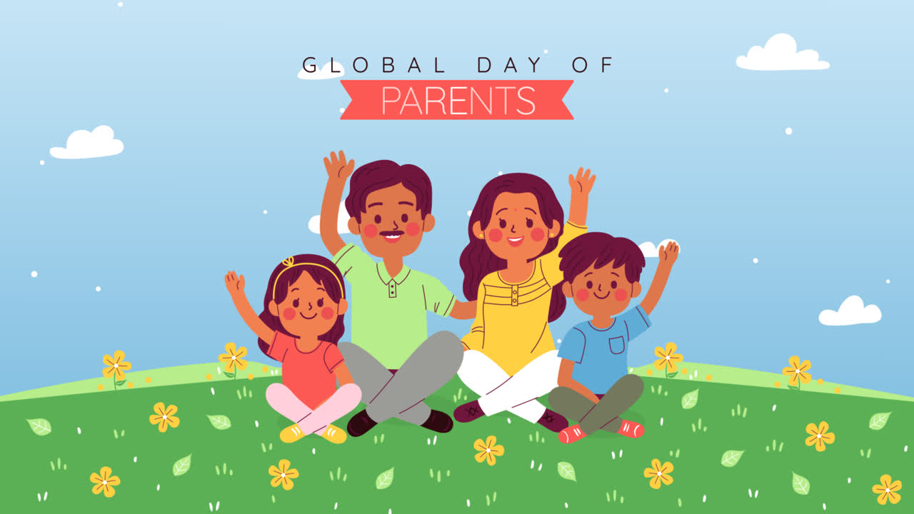 손으로 그린 페스타스 주니나스 일러스트레이션의 애니메이션