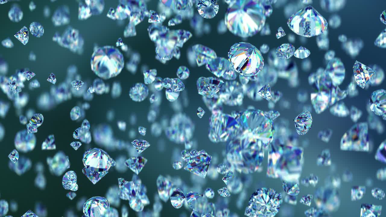 낙하하는 럭셔리 다이아몬드 느린 동작 4k에서 루프 가능한 배경