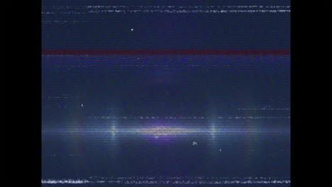 abstract glitch artifacts showing horizontal static lines and color distortion bands in flat design