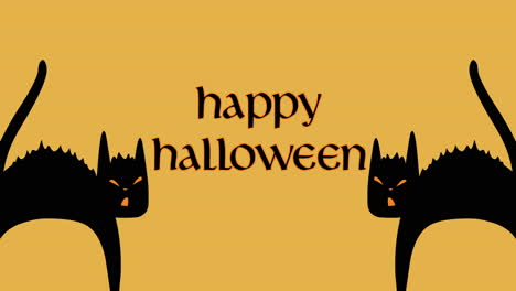 Happy-Halloween-with-horror-cats-in-night