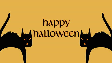 buon halloween con i gatti orribili di notte.